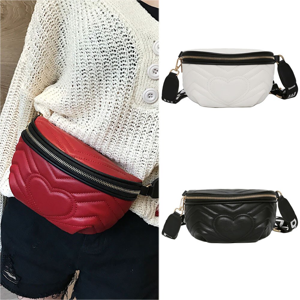 Kvinde taske kærlighed crossbody skulderlomme vild bryst marsupio donna mave tasker til kvinder banan sacoche sac banan