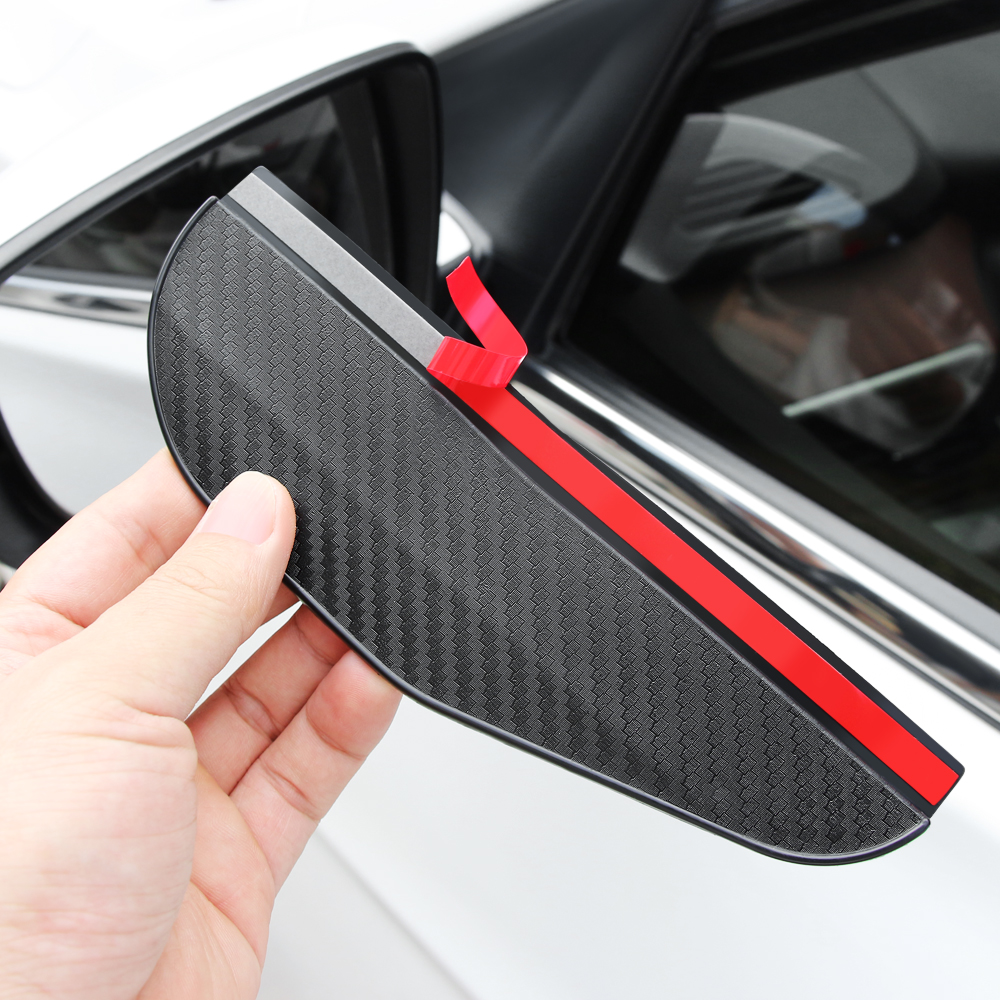 4 Pack gloeien in de nacht Car Carbon Fiber Instaplijsten Protector