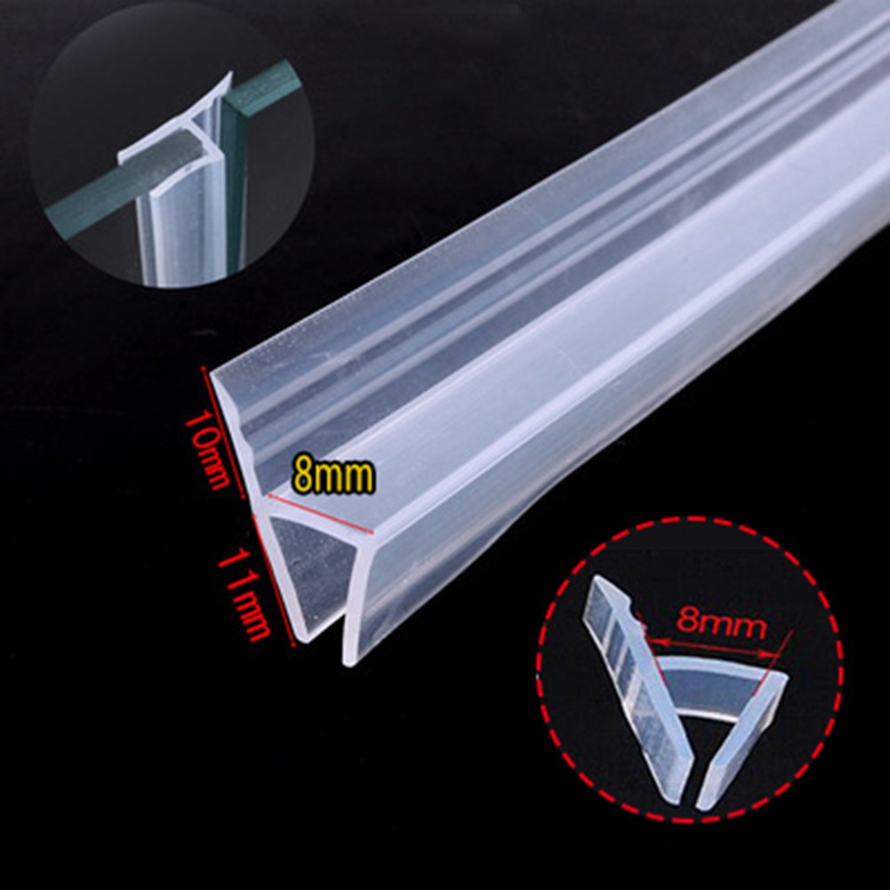 2m tätningslister h-formade glas badrum skjutdörrstätning vattentät list dörrskarv balkong vindtät antikollisionslist: Himmelsblå