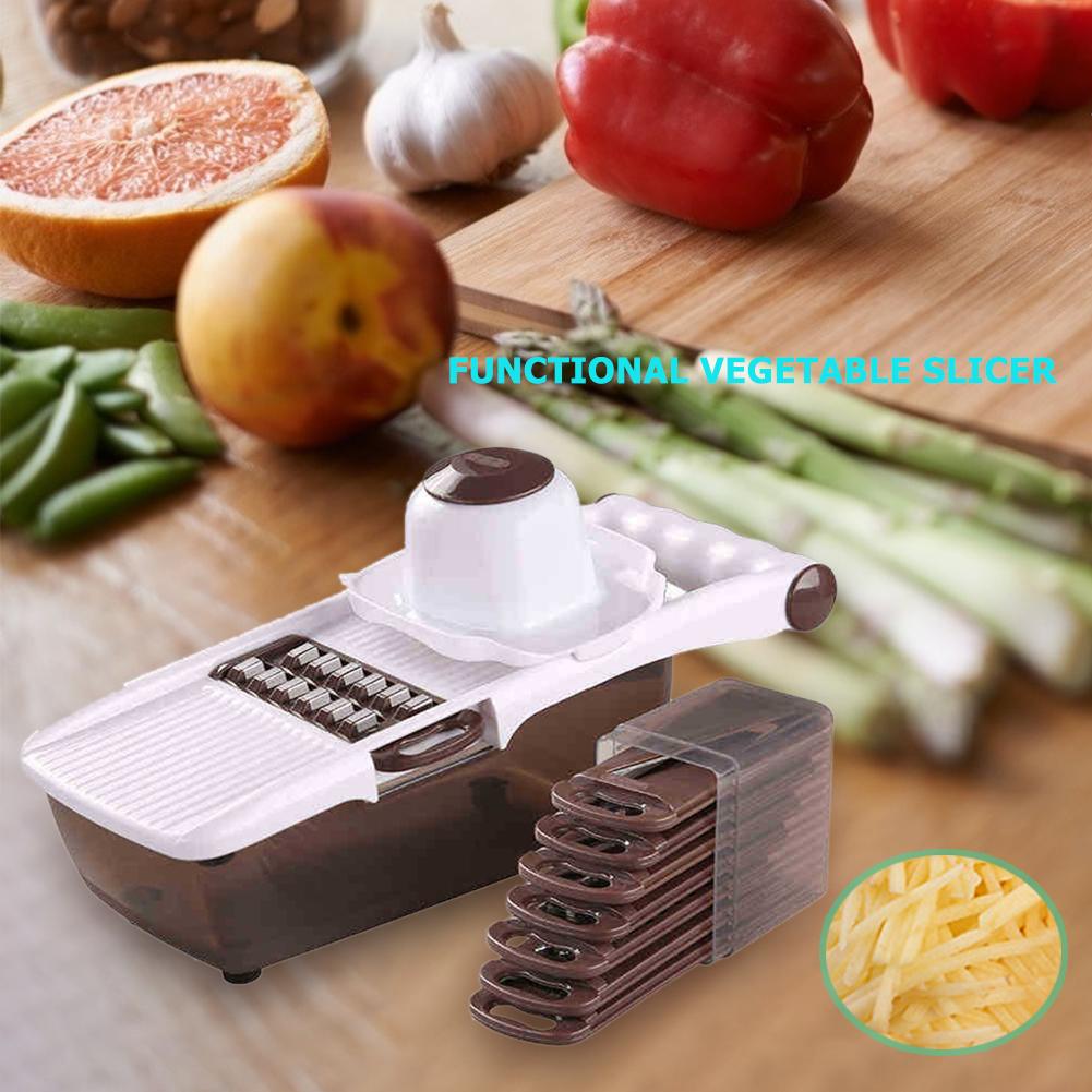 Rvs Groente Fruit Slicer Multi-Functionele Abs Aardappel Knoflook Wortel Rasp Handleiding Keuken Food Processors