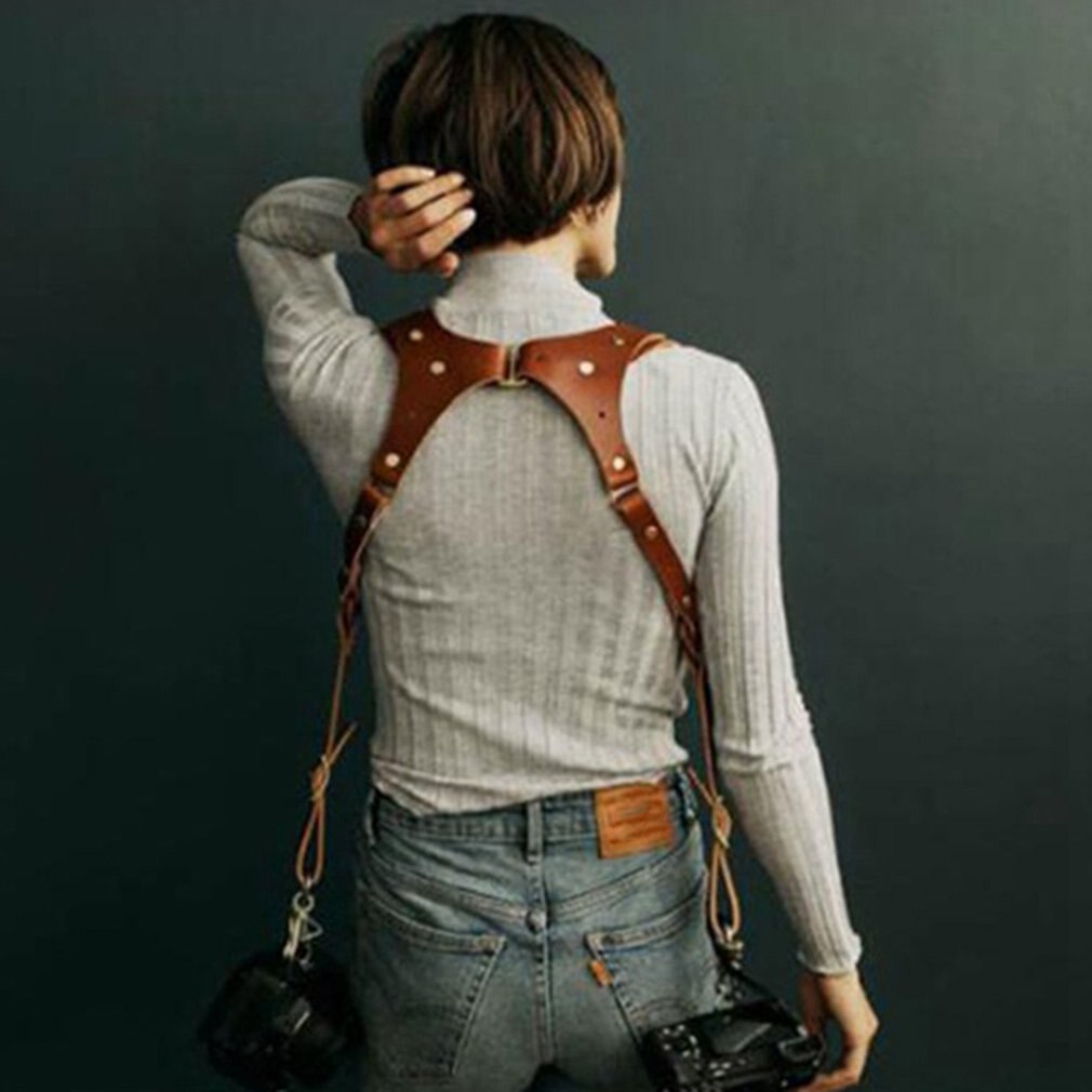 Convenient Dual Leather Camera Strap Double Shoulder Camera Strap Quick Carry Neck Strap Shoulder Belt For Camera