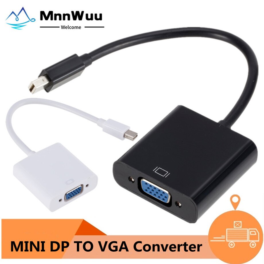 MINI DP To VGA Converter Cables 1080P MINI Display Port To VGA Converter Mini DP To VGA Converter Adapter for PC Laptop