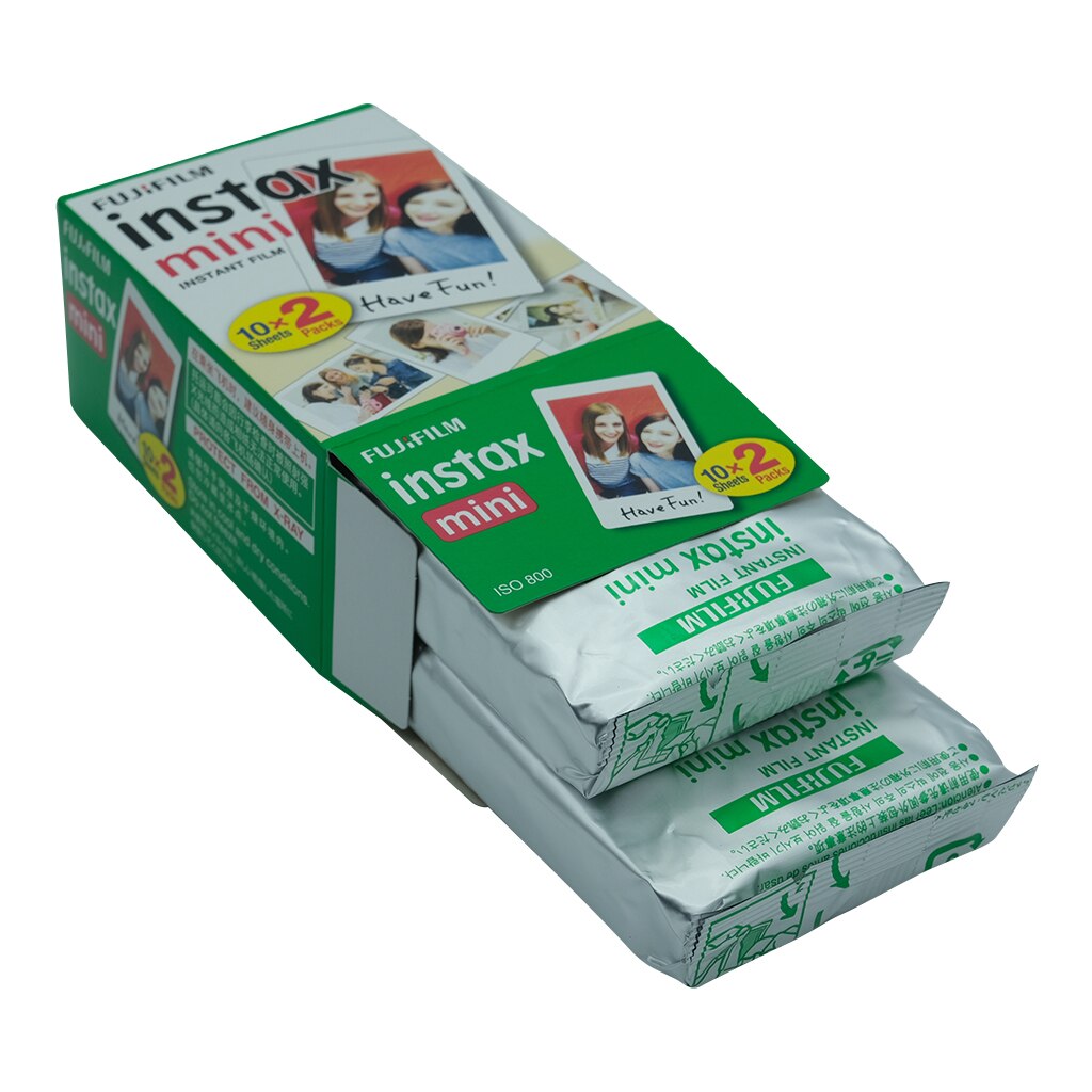 20 feuilles Fujifilm Instax Mini 7s/8/25/90/9 Film blanc bord couleur papier Photo pour appareil Photo instantané FUJI