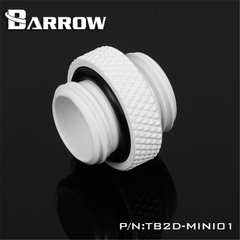 Barrow G1 / 4 ''Mini Dual Buitendraad Aansluiting Dubbele Male Adapter Draad Aansluiting Voor Water Koelsysteem TB2D-MINI01