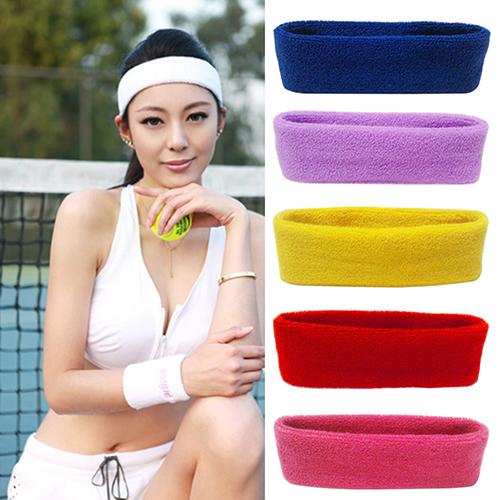 Moda feminina esporte suor sweatband bandana yoga ginásio cabeça de estiramento faixa de cabelo faixa de banda de cabelo sweatband bandana