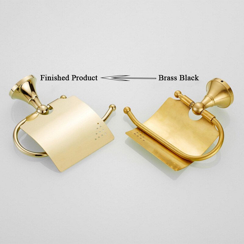 Antique Toilet Roll Holder Bronze White WC Tissue Paper Towel Holders Cover Chrome Brass Bathroom Hardware Gold WC Paper Hanger