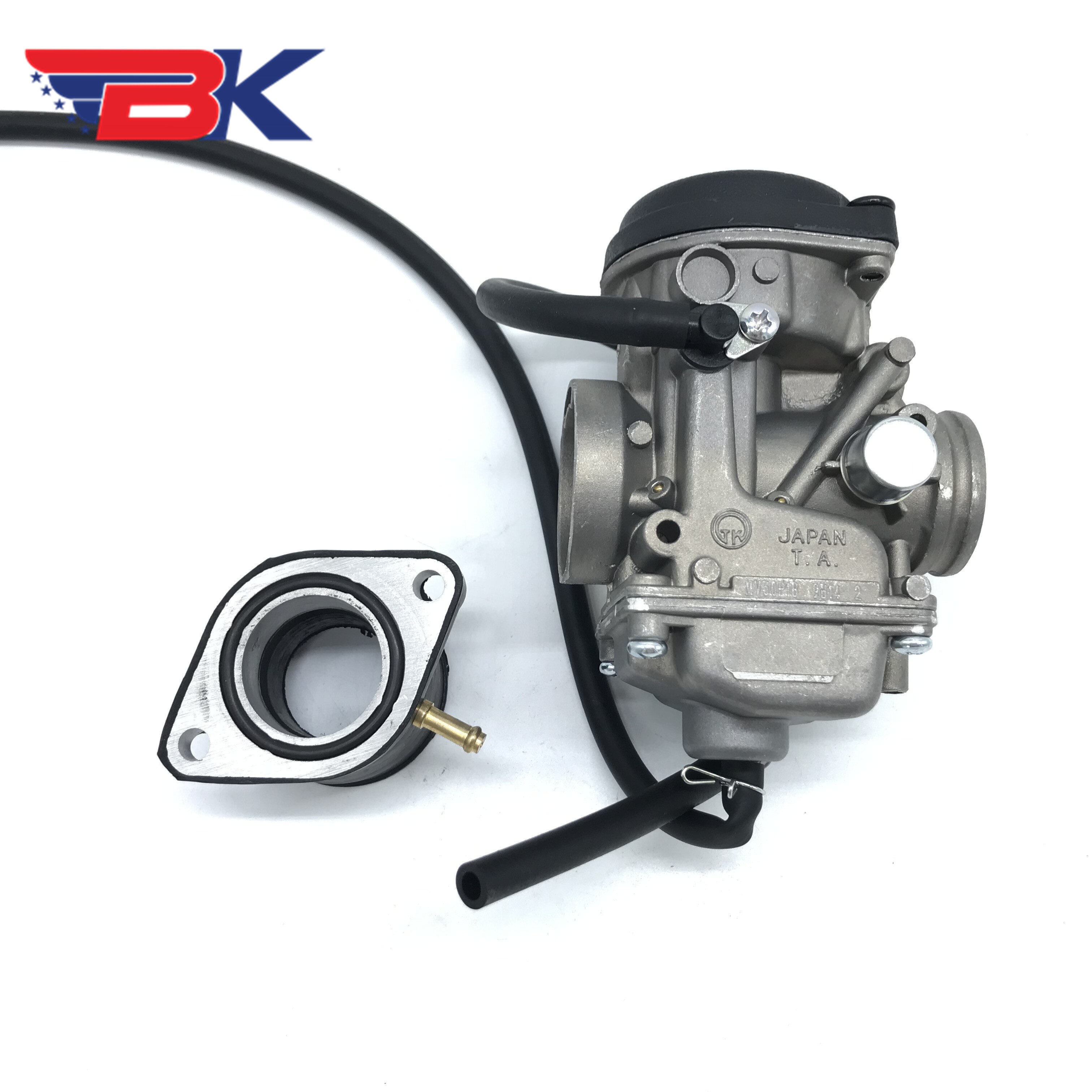 30mm förgasare tk med insugningsrör jianshe loncin bashan 250cc atv quad atv 250 js250 carb
