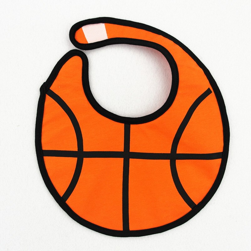 Aanbieding Baby Bib Katoen Bib Cartoon Gedrukt 3-Lagen Waterdicht Speeksel Handdoek Creatieve Bal Patroon Speeksel Handdoek: Basketball