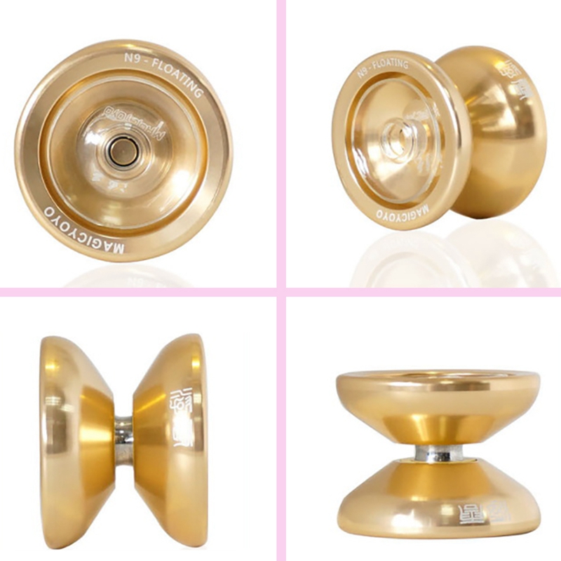 MAGICYOYO N9 Metal Yoyo Side Shaft Top Fingerplay Aluminum Alloy Yoyo with 5 Strings,Gloves