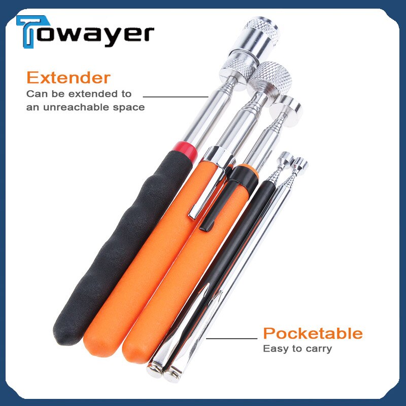 Mini Portable Telescopic Magnetic Magnet Pen Handy Tools Capacity For Picking Up Nut Bolt Extendable Pickup Rod Stick Car Tools