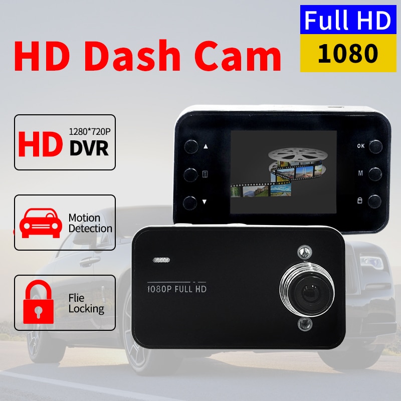 Mini Dashcam K6000 Camera 2.3 "1080 Volledig Aangedreven Automatische Snelheidsmeter 90 Graden Schieten Hoek Nachtzicht