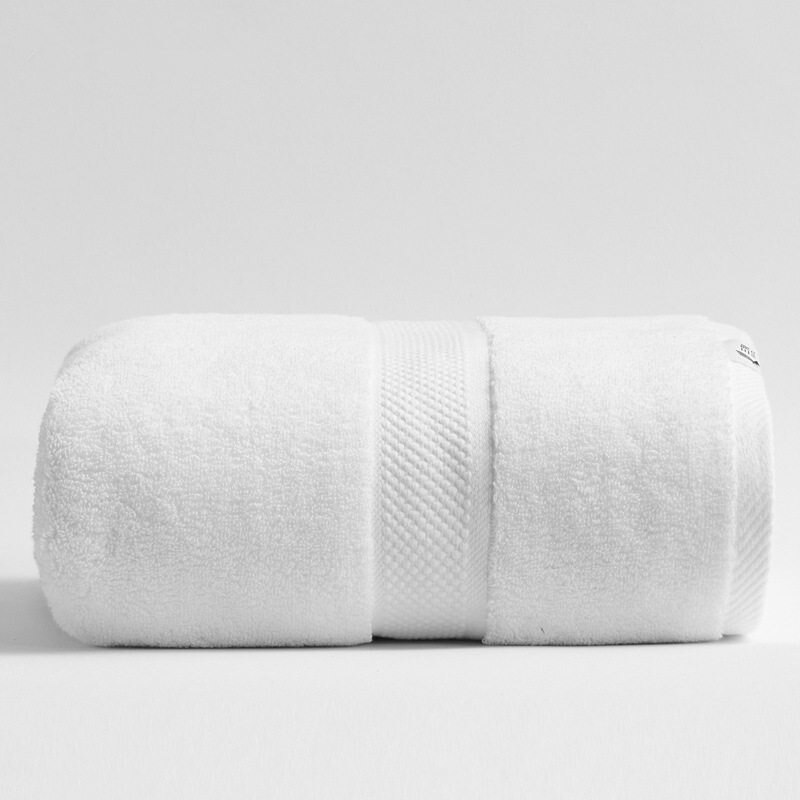 1pc 80*160cm 900g tyk luksus egyptisk bomuldsbadehåndklæde miljøvenlig strandterry badehåndklæde til voksne serviette de bain: Hvid
