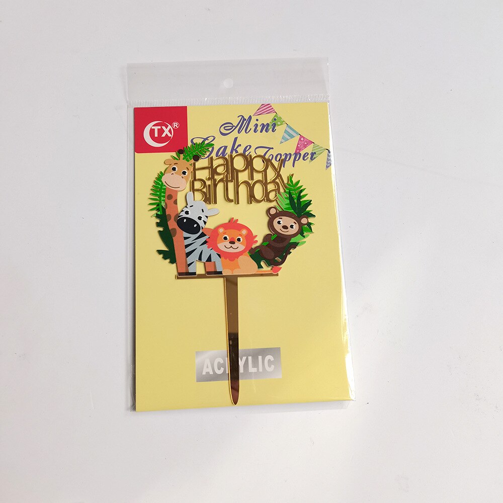 Happy Birthday Cake Topper Letter Acrylic Cake Topper For Kids Birthday Party Astronaut Spacecraft Cake Decorations Baby Shower