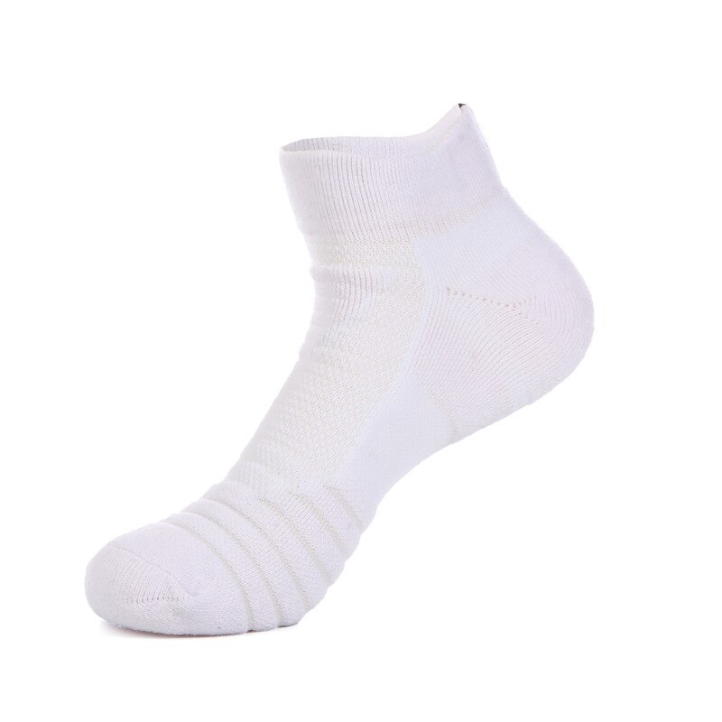 Calcetines tobilleros transpirables para correr, de algodón, Unisex, absorben el sudor, para deportes al aire libre, ropa interior antideslizante, calcetines de compresión para senderismo: White