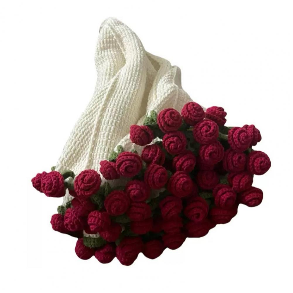 Kit de manta de ramo de ganchillo, manta floral de ganchillo, kit de artesanía, juego de manta con de flores DIY: Gris