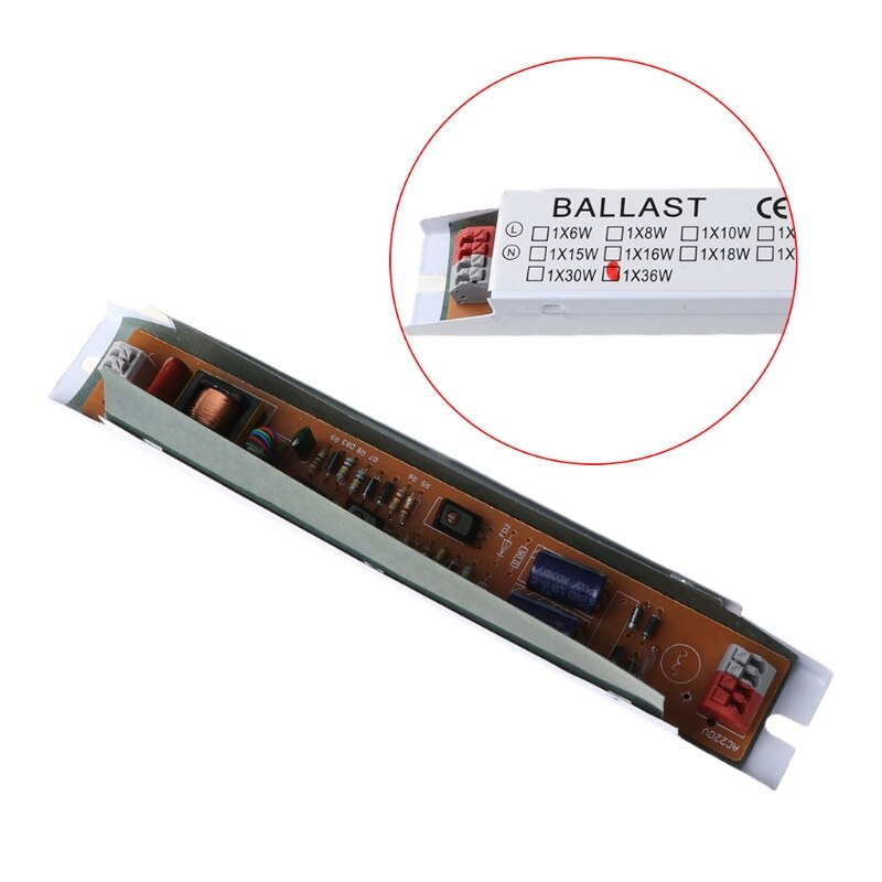 Balasto electrónico para lámpara fluorescente AC 220V 36W T8