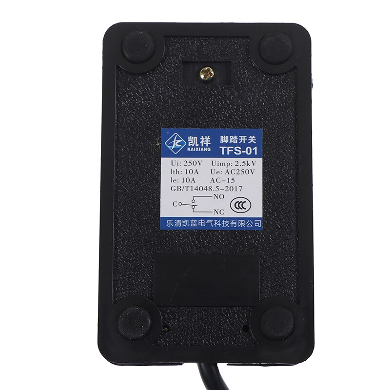 Footswitch Foot Momentary Control Switch Electric Power Pedal SPDT Nonslip Metal