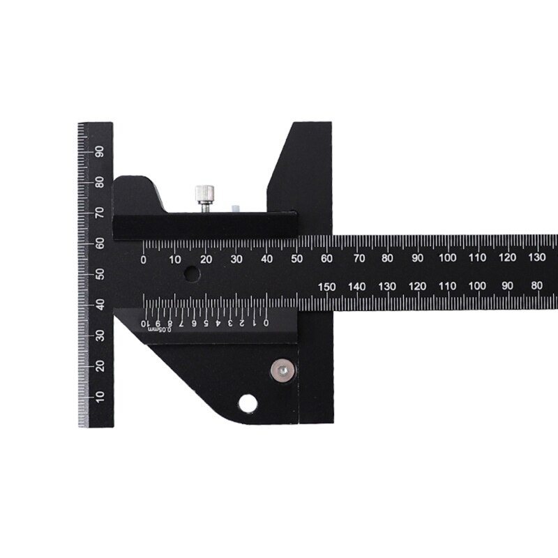 Aluminum Alloy Scale Metric Measure Scribing Ruler Woodworking Marking Tool R9UA