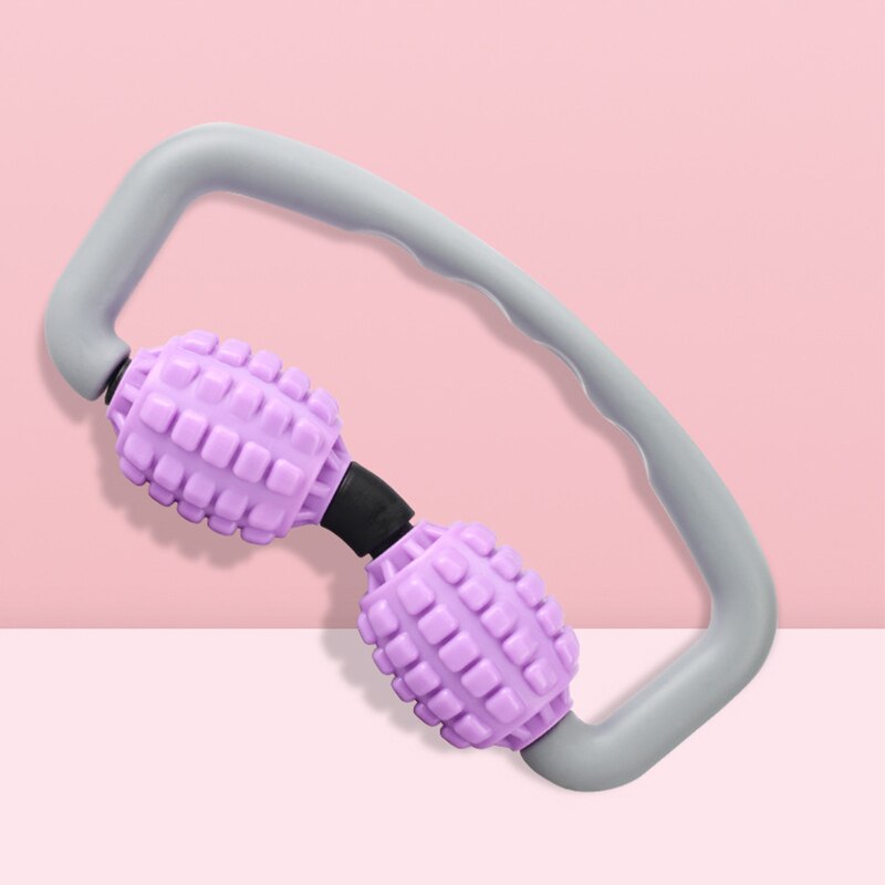 2/4/5 Wheel U Shape Trigger Point Massage Roller for Arm Leg Neck Muscle Tissue for Fitness Gym Yoga Pilates Sports: 2 Wheel Purple