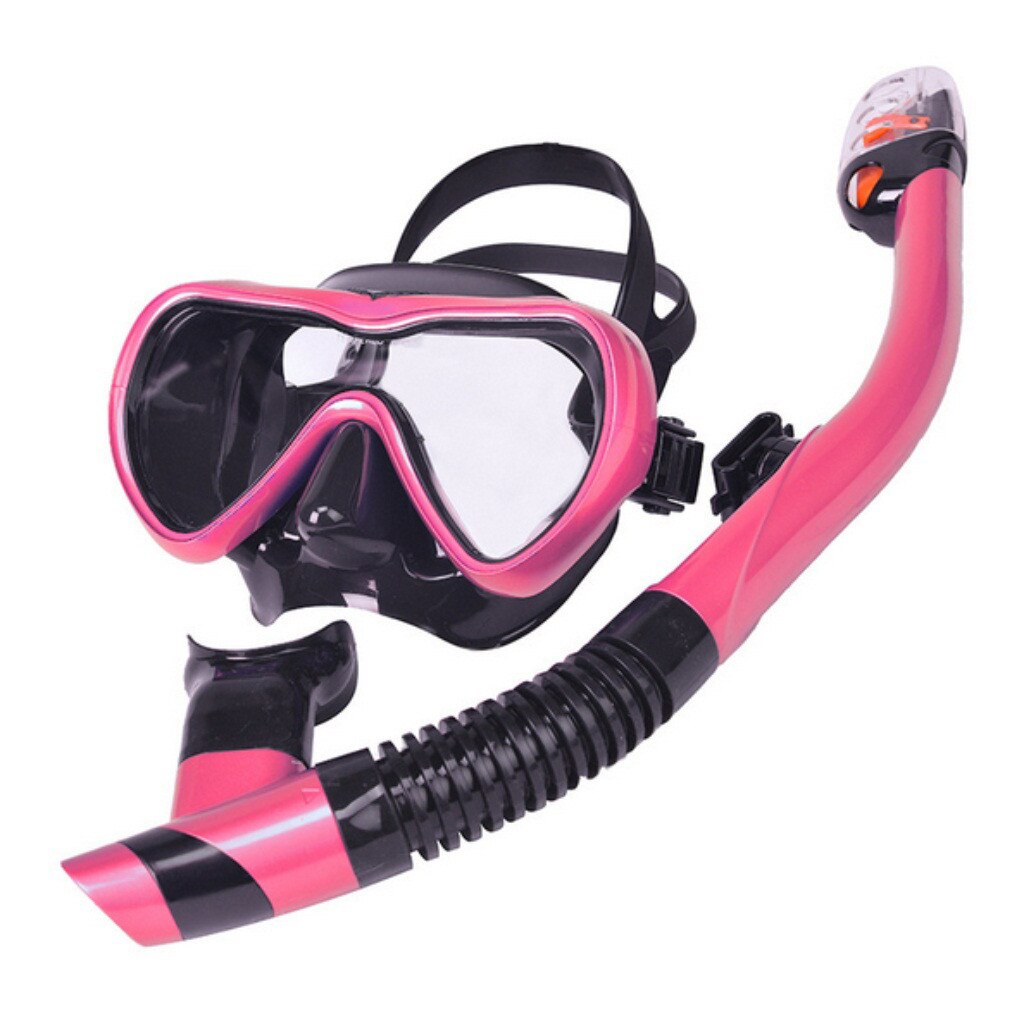 Unisex Diving Masks Snorkel Set Snorkeling Diving Equipment Silicone Diving Snorkeling Glasses Set Подводная Охота: B