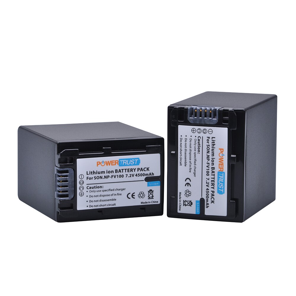 2X4500Mah Np FV100 NPFV100 FV100 NP-FV100 Batterij + Lcd Snellader Voor Sony NP-FV30 NP-FV50 NP-FV70 SX83E SX63E FDR-AX100E