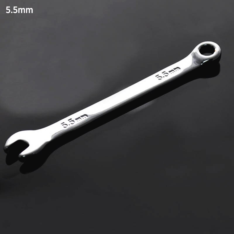 5.5mm Combination Wrench Spanner Steel Open Box End Wrench Ring Open Spanner Polished Double Head Wrenches Repair Tool 1pcs