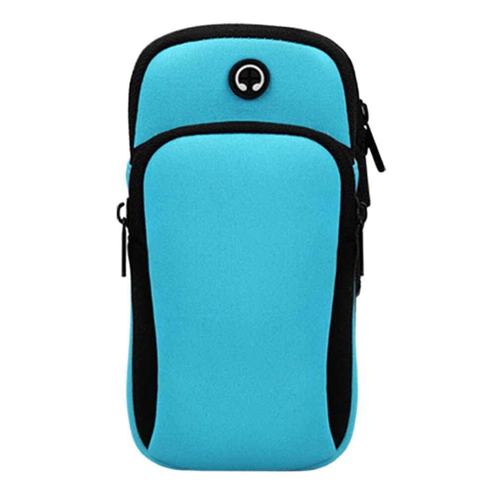 Draagbare Outdoor Sport Pols Arm Band Pouch Mobiele Mobiele Telefoon Houder Portemonnee Tas B2C winkel: blauwe kleur