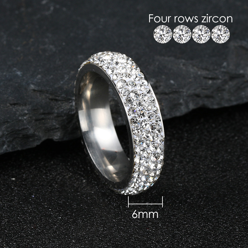 Anillo helado de lujo para hombre, anillos gruesos de acero de titanio para hombres y mujeres, accesorios de joyería de para parejas, , estilo coreano: 7 / Gris
