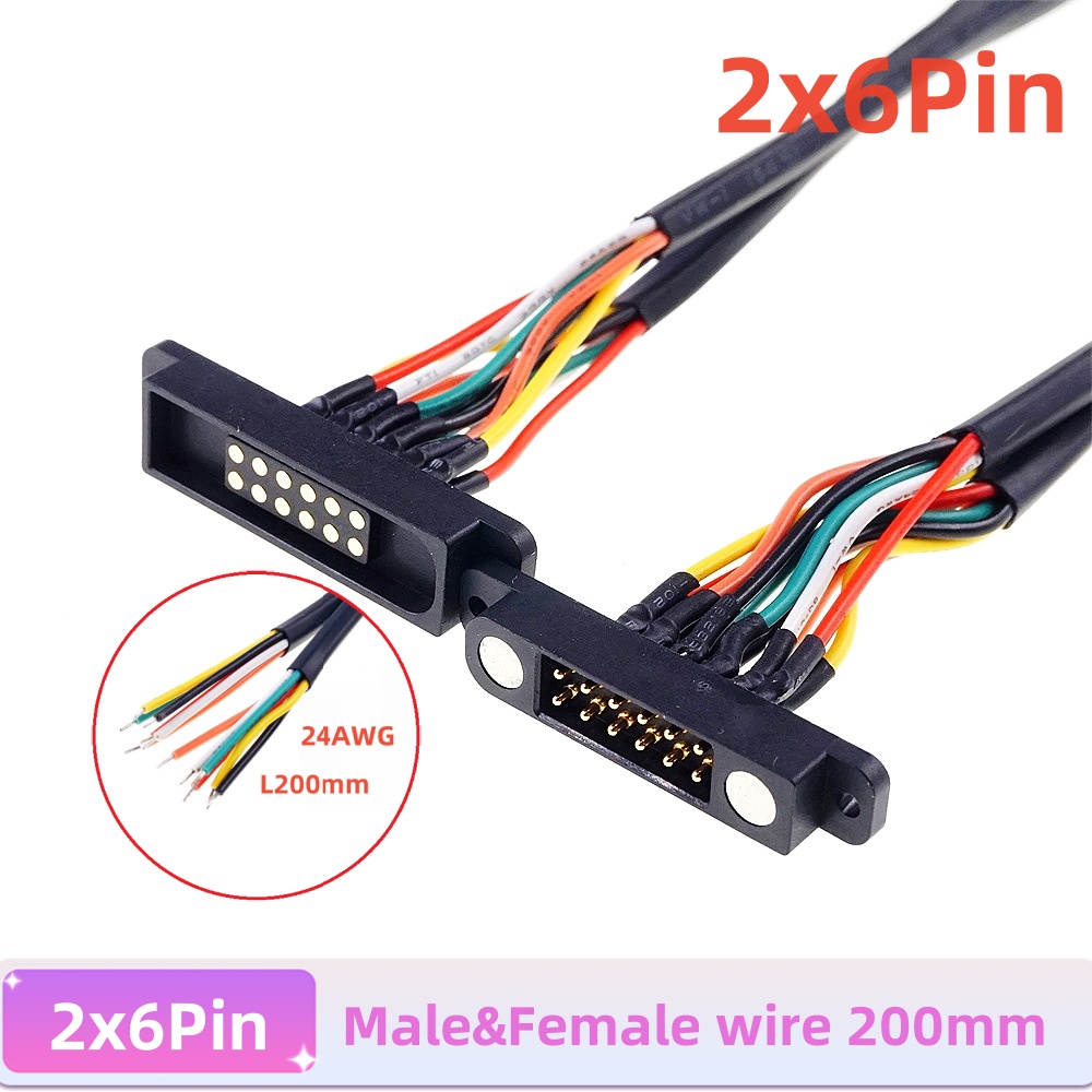 1/3/5/20/50 Stück zweireihiger Hochstrom-Magnet-pogo-Stift-Stecker 8 10 12 14 20-polig männlich weiblich Tonhöhe 2,54 mm DC Energie aufladen: Gelb / Unter 5 Stücke