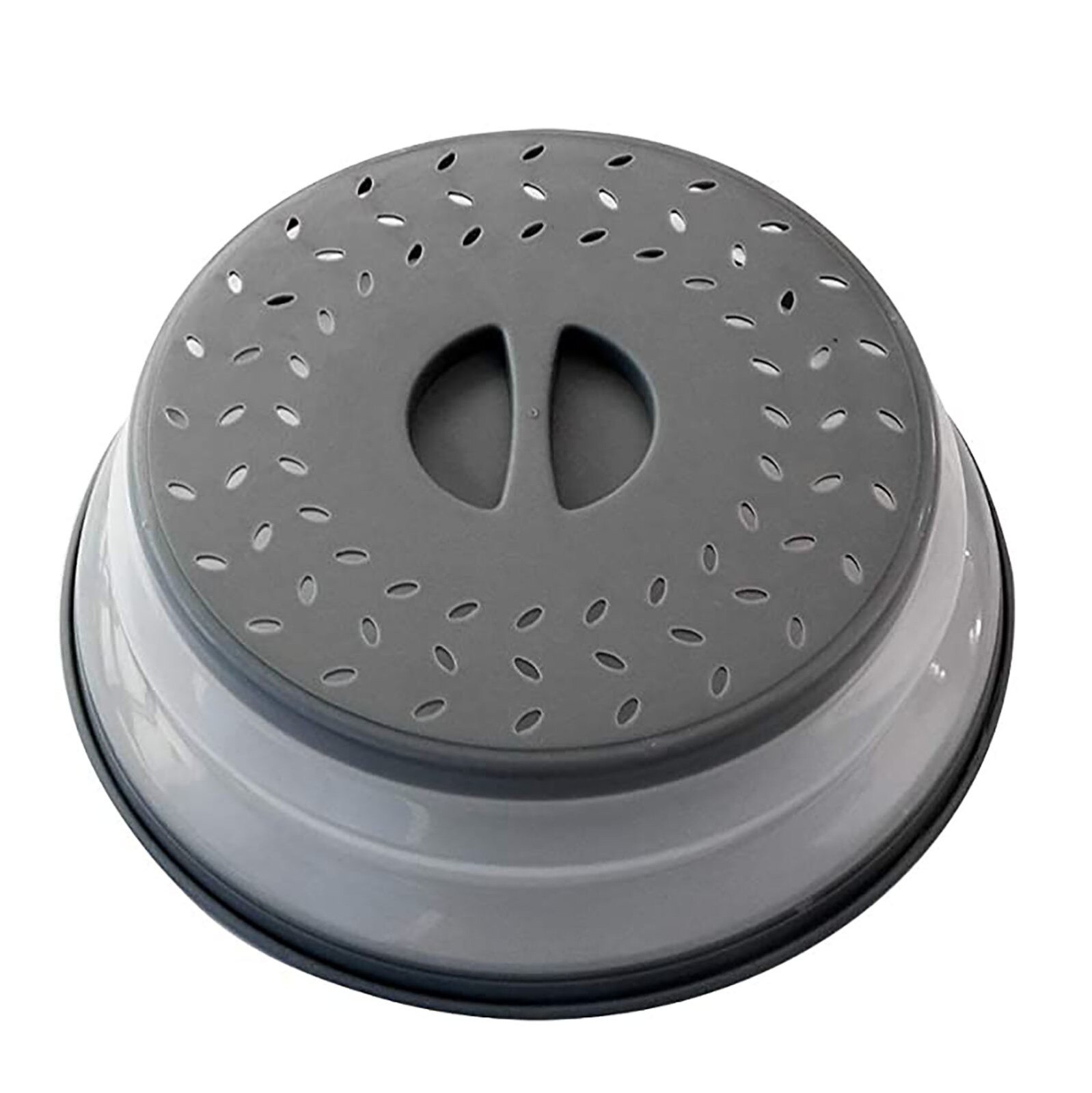 25 # Inklapbare Magnetron Deksel Vouwen Siliconen Magnetron Plaat Cover Vergiet Zeef Voor Fruit Groente Keuken Tool: Gray 