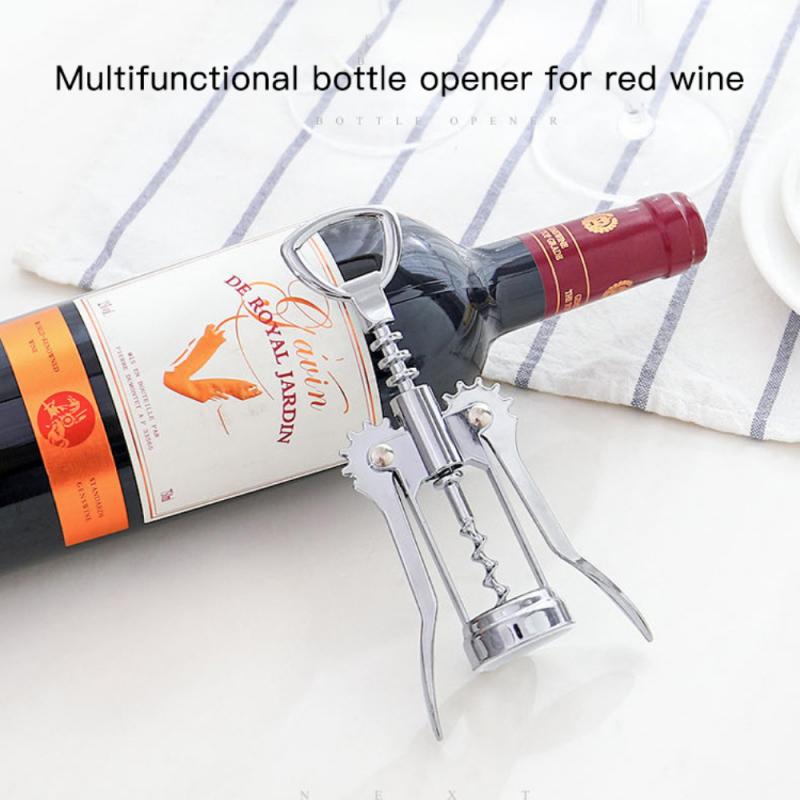 2 In 1 Wine Corkscrew Beer Corkscrew Wing Type Wine Beer Corkscrew Cork Screw Waiter Wing Corkscrew Chrome