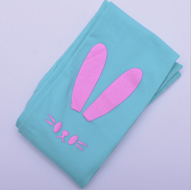 Nuevas medias calientes de las medias de las muchachas de los cabritos del bebé de la historieta linda del Ballet suave de la oreja del conejo: Azul cielo