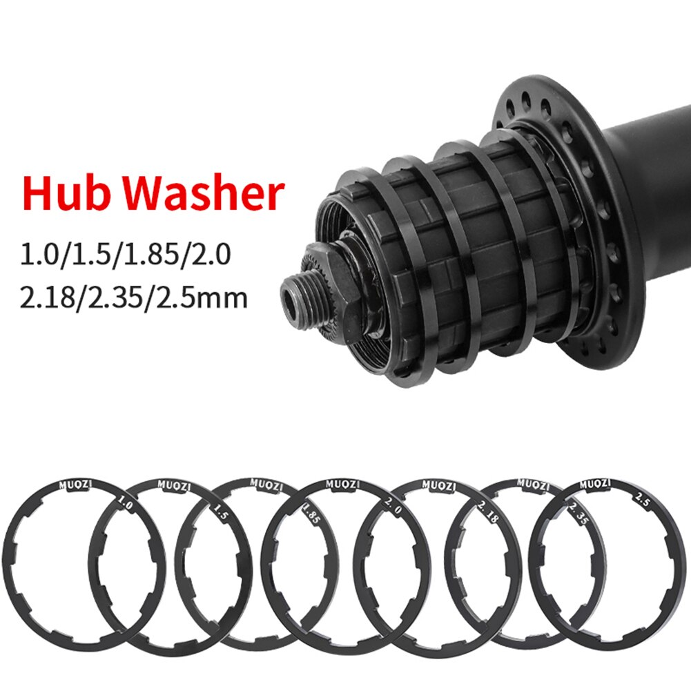 MUQZI MTB Road Bike Hub Washer 1mm 1.5mm 1.85mm 2mm 2.18mm 2.35mm 2.5mm Gasket For 7 8 9 10 11 12 Speed Cassette Flywheel Spacer