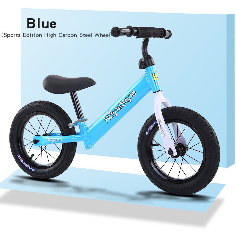 Kids Balance Bike Wheel Children Bicycle Slide Car No Pedal Aluminium Alloy Bike Baby Scooter Kids Outdoor Sport Toy Z28: carbon blue