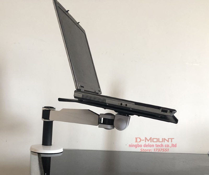 TK501-LP60 full motion rotate clamp base steel single laptop tray bracket computer desk stand double arm support full motion