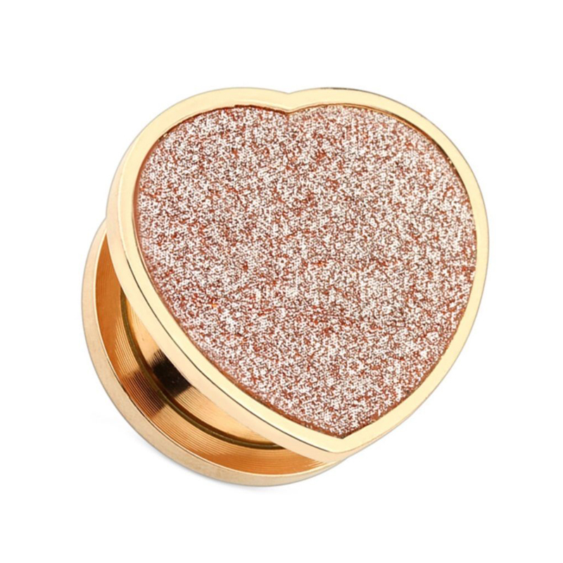 Pair Screw Heart Shape Ear Tunnels Plugs Ear Gauges Reamer Stainless Steel ear expander Body Piercing Jewelry8-18mm