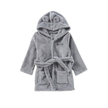 0-2 jaar Baby Pyjama Pasgeboren Riem Nightgrows Kapjurken Baby Pyjama Grey Warm Flanel Herfst Winter Homewear Nachtkleding jas