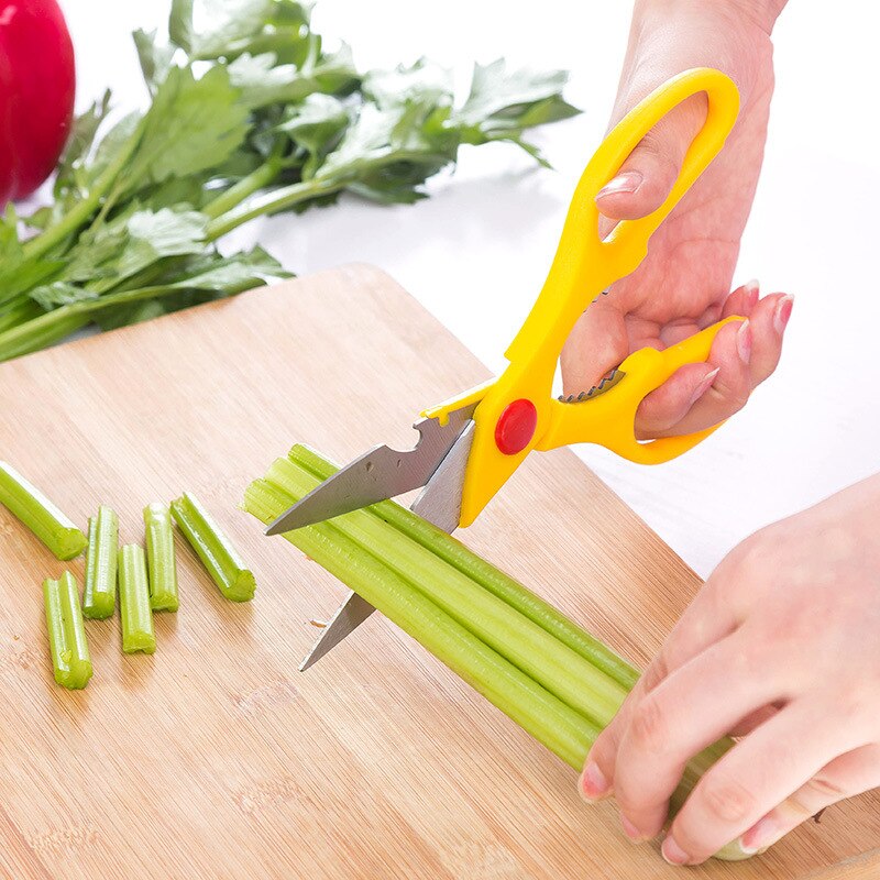 Tijeras de cocina multifunción, tijeras de hueso de pollo fuertes para el hogar, tijeras de hueso de acero inoxidable, corte afilado, pescado para matar peces