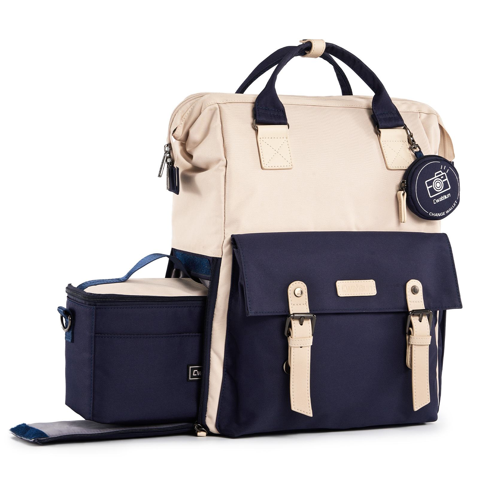 Camera bag backpack large capacity camera bag waterproof storage double shoulder camera backpack single lens reflex camera bag: light green