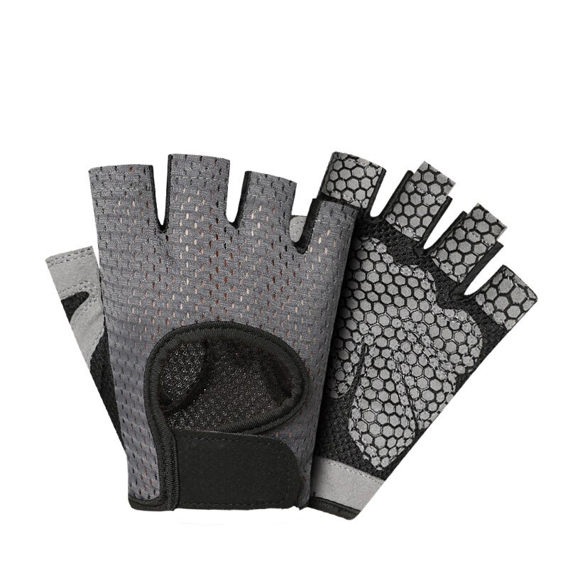 Haltère gants d'exercice Fitness demi doigt gants entraînement exercice antidérapant gants de sport équitation gants respirants: H / S