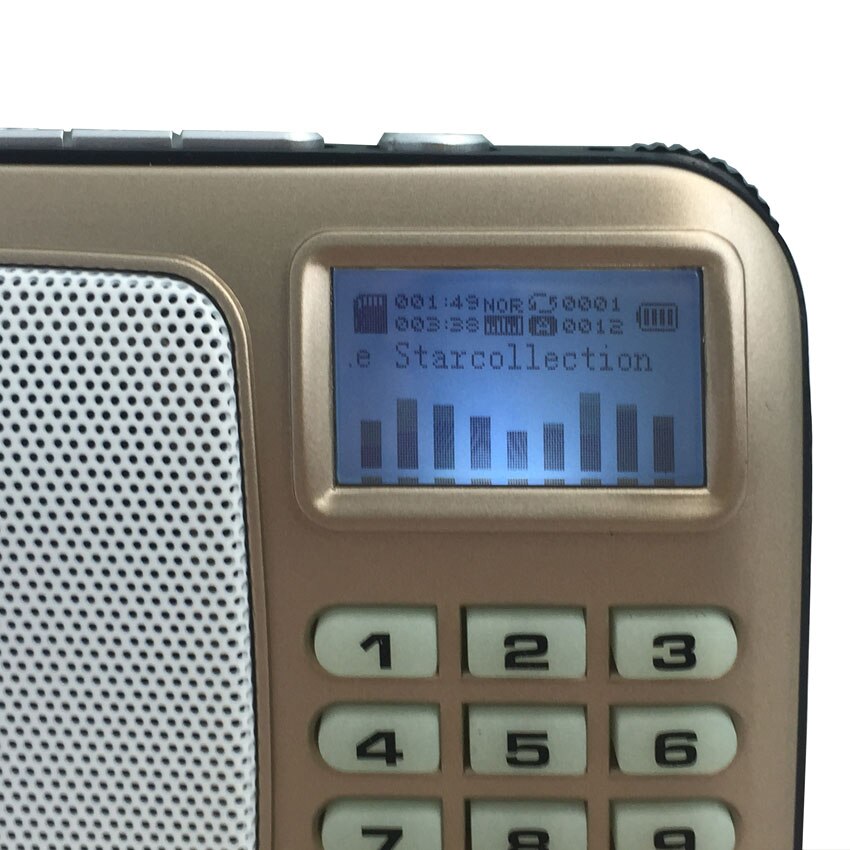Rolton-reproductor MP3 W505 WMA WA, Mini altavoces de Radio FM portátiles con pantalla LCD, compatible con tarjeta TF, reproducción de música, linterna LED