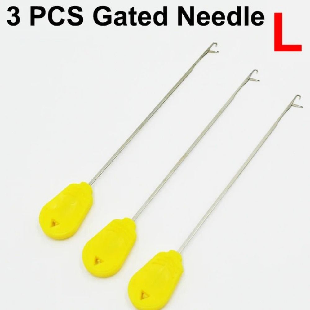 3pcs Haak Boor Karpervissen Gereedschap Kit Threading Aas Boilie Aas Pins Rigging Baiting Naalden Baiting Rig Tool Handvat kit: Oranje