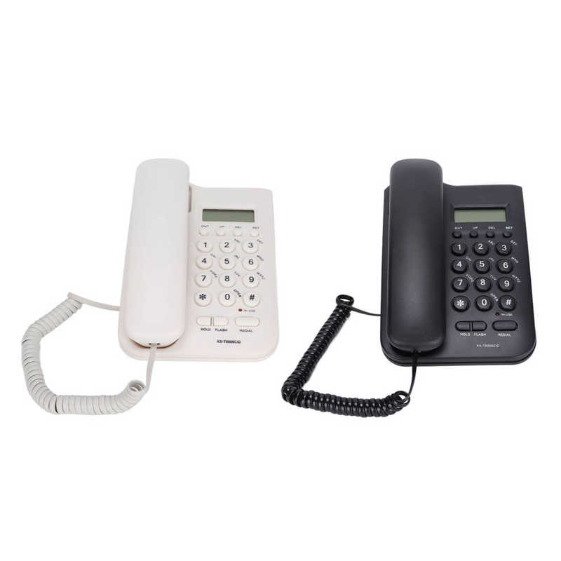 Semi Hands Free Dial Corded Phone Caller ID Wall Mounted Free Battery Wired Telephone