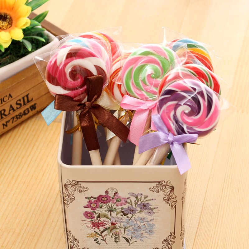1 pièce Kawaii fournitures scolaires bureau papeterie stylo à bille poignées mignon sucette bonbon bonbon Freebie style