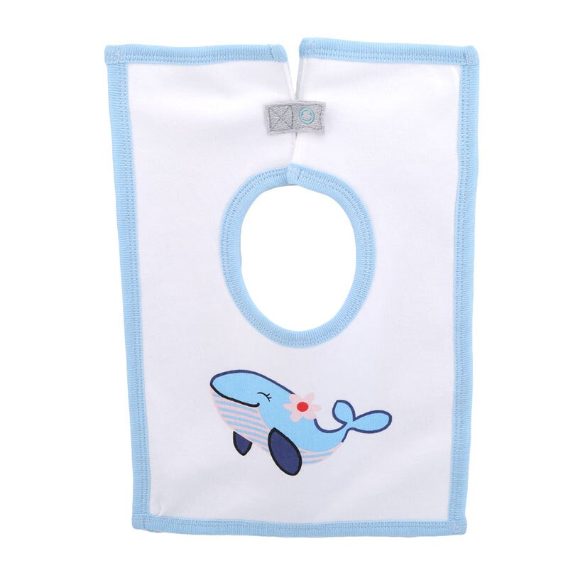 Unissex forma quadrada dos desenhos animados da criança à prova dwaterproof água bandana babadores infantil recém-nascidos saliva alimentação arroz toalha arroto roupas: Blue whale