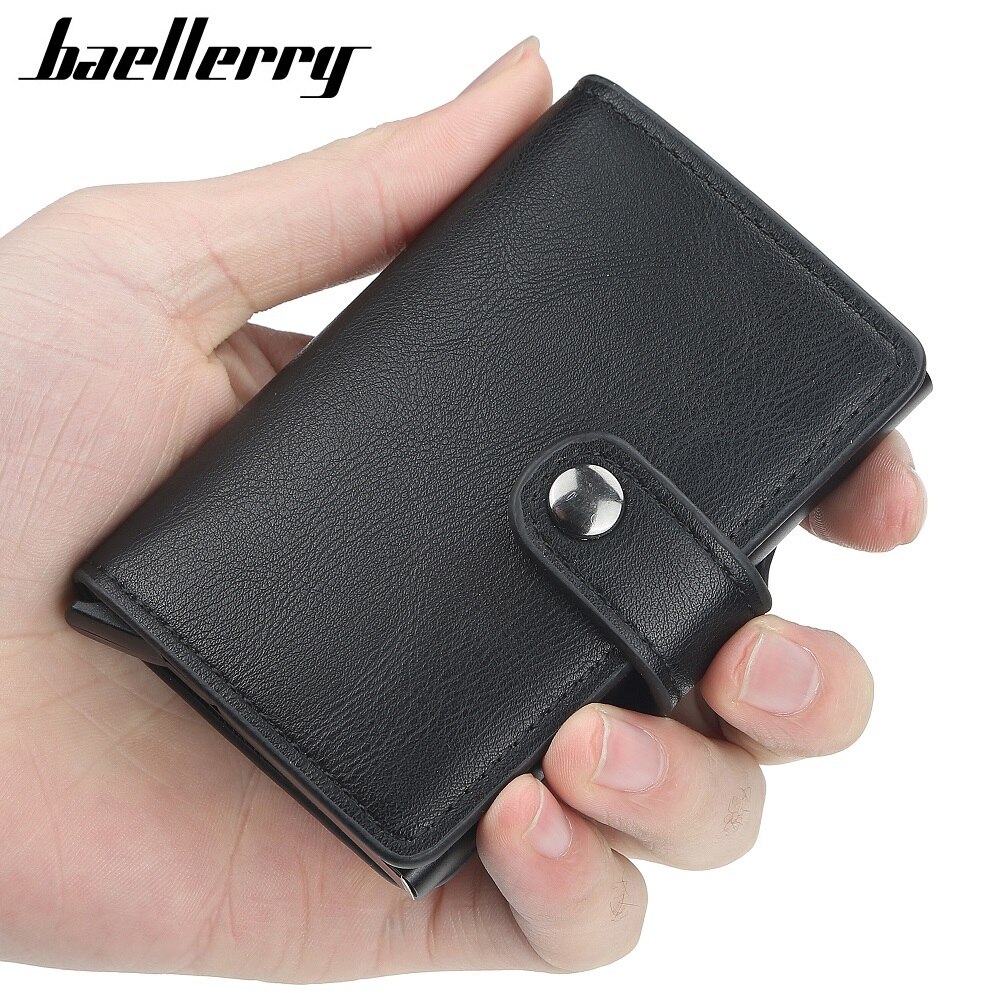 RFID Automatic Wallet Credit Card Holder Case Aluminum Alloy Anti-Degaussing Anti-Theft RFID Bank Credit Card