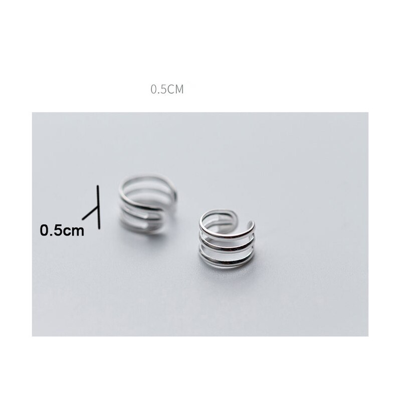 La Monada Clip On Earrings Women Hoop Minimalist Fine Jewelry 925 Sterling Silver Ear Cuff Clip Earrings For Women Korean Simple: Small0.5CM