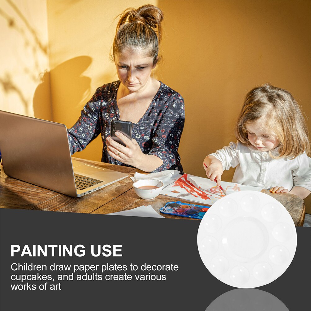 24Pcs Paint Pigment Tray Pigment Pallet Color Mixer Plate Art Student Pallet for School