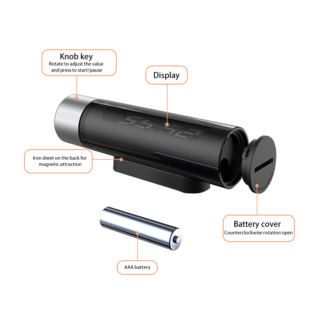 Magnetic Digital Timer For Kitchen Cooking Shower Study Stopwatch Large Led Digital Timer Lcd Display For Cooking Kids/teachers