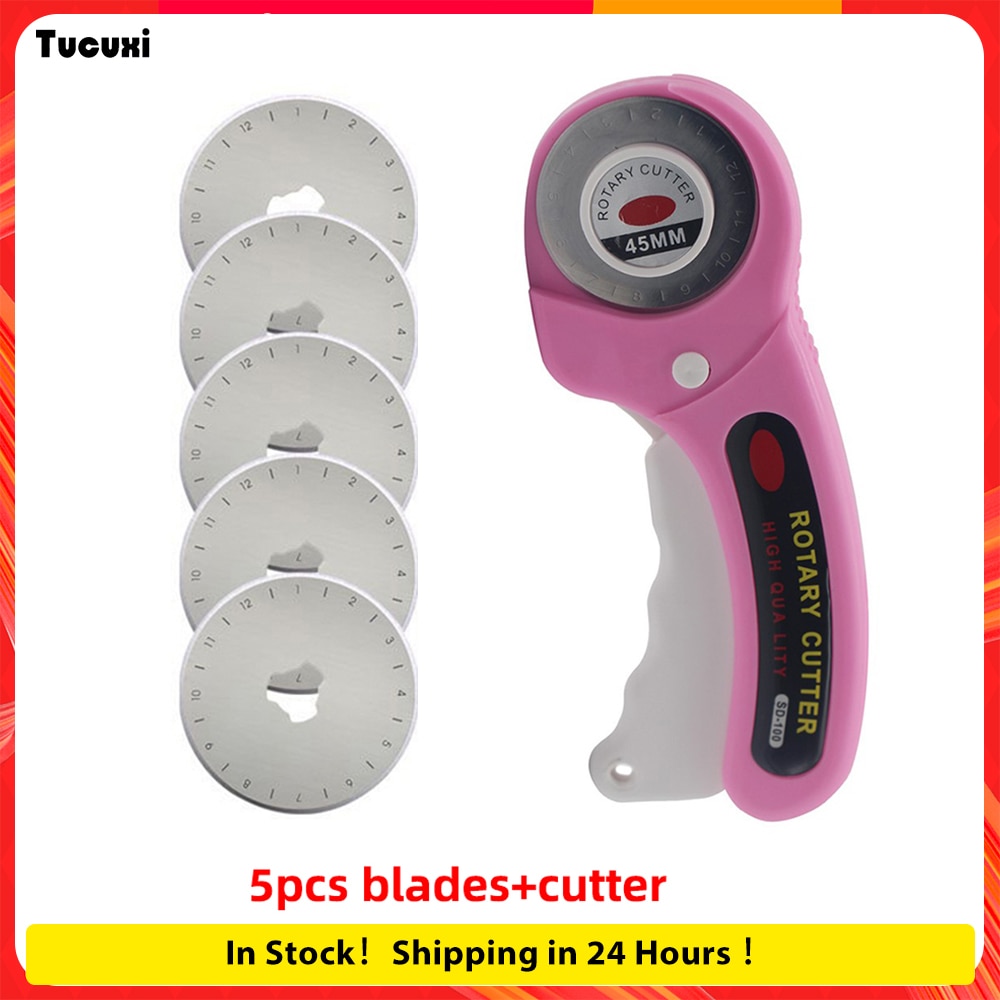 Rotary Cutter Leather craft 45mm Leather Cutting Tool Leather Craft Fabric Circular Blade Knife DIY Patchwork Sewing Quilting